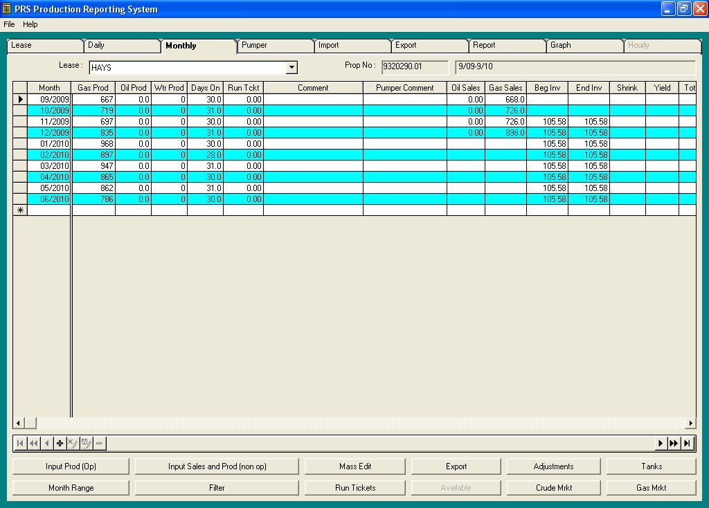 Monthly Tab